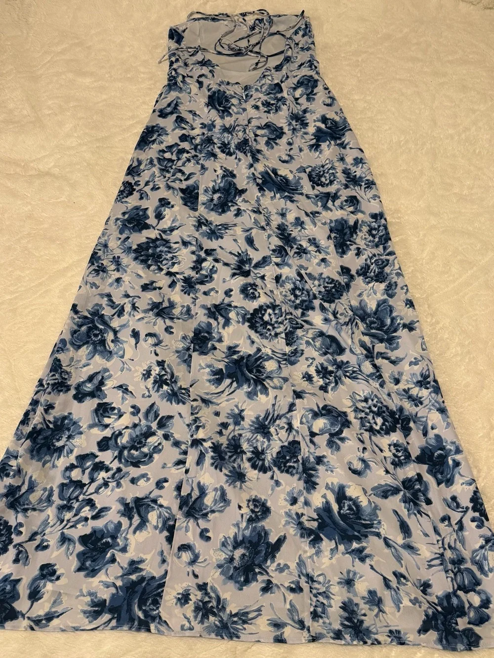 Abercrombie & Fitch Blue and White Floral Maxi Dress